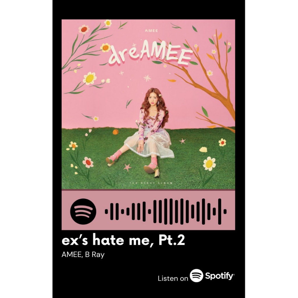 [Vui lòng đặt từ 2c]Thẻ Spotify ca sĩ Amee (có thể quét được mã)