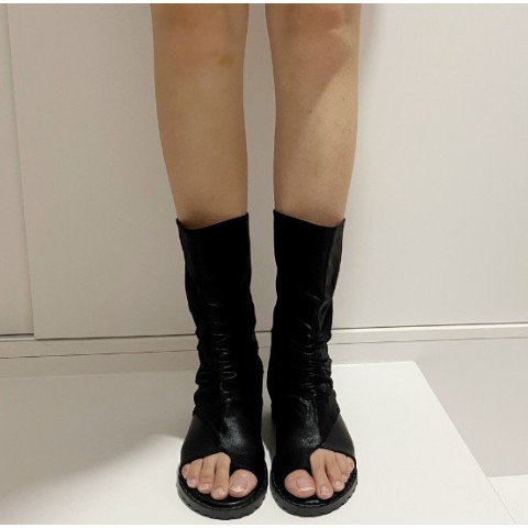 [Chính hãng] Giày sandal chiến binh nữ KAILI xỏ ngón đế độn 5cm basic sang trọng, giày boot nữ LAL10 - Laylalay.n