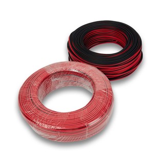 100m Dây điện đôi đỏ đen lõi đồng 22awg
