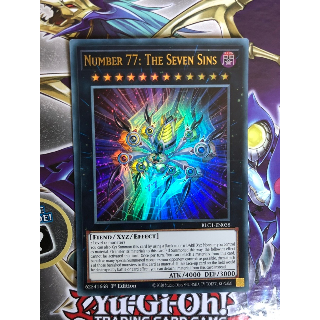 Th bi Yugioh - TCG - Number 77: The Seven Sins - BLC1-EN038 - Ultra Rare  1st Edition | Shopee Vit Nam