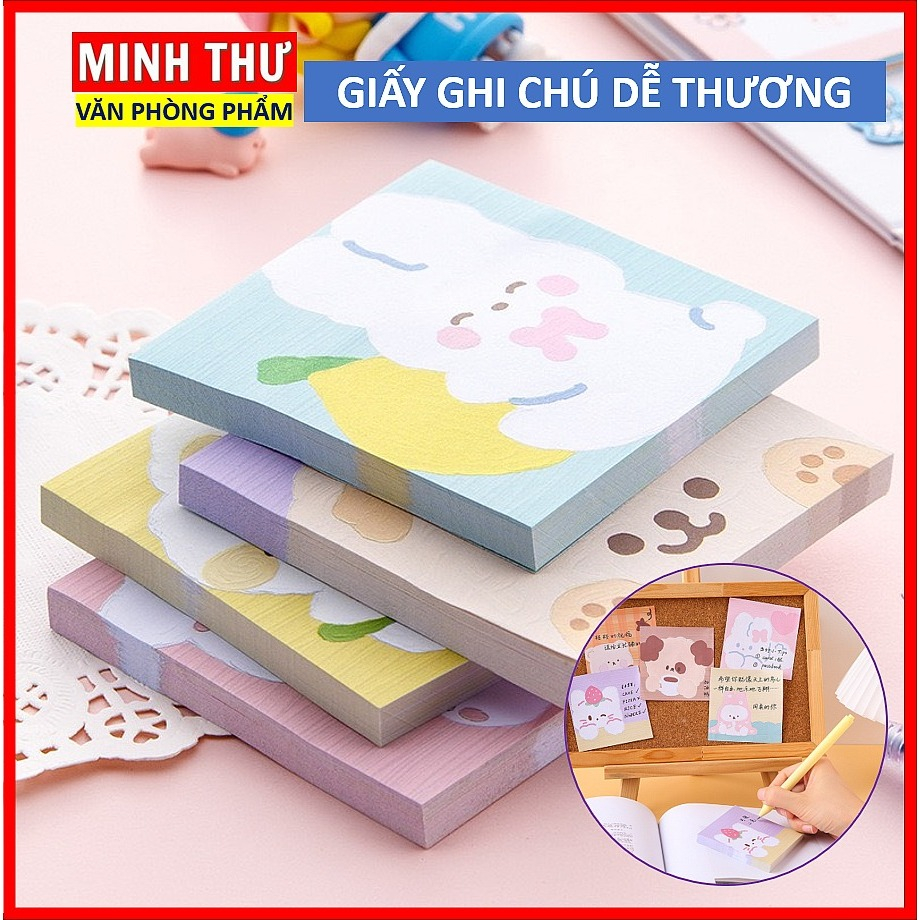 Tệp 50 Tờ Giấy Note Ghi chú 3D nhiều hình dễ thương, phong cách Hàn ...