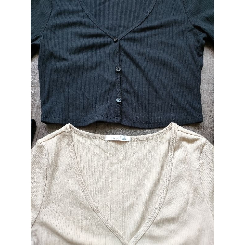 (Sale) Áo thun, khoác cardigan croptop tay dài len tăm cho nữ, bé gái size đại - dư xịn (40-55 kg)
