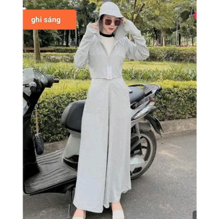 Váy chống nắng Nữ 2 lớp croptop không bo chun eo đơn màu 45kg-60kg cao 1m56-1m65 shop Long