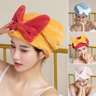 Khăn Quấn Tóc Gội Đầu- Khăn Ủ Tóc Cao Cấp, Vải Mềm Mại Mũ Ủ Tóc Gội Đầu Hình Nơ Cưng Xỉu Cho Các Chi Em Đây- Alulu.store