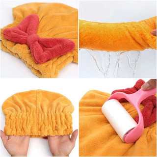 Khăn Quấn Tóc Gội Đầu- Khăn Ủ Tóc Cao Cấp, Vải Mềm Mại Mũ Ủ Tóc Gội Đầu Hình Nơ Cưng Xỉu Cho Các Chi Em Đây- Alulu.store