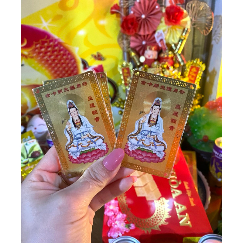 Kim Bài Phật Bà Quan Âm Bình An, Tài Lộc, May mắn