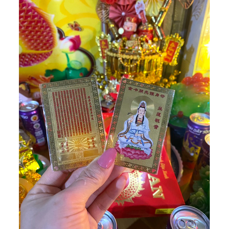 Kim Bài Phật Bà Quan Âm Bình An, Tài Lộc, May mắn
