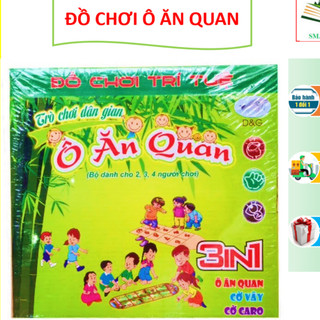 [hàng loại 1] Đồ Chơi Trí Tuệ 3 in 1 - Ô Ăn Quan - Cờ Vây - Cờ Caro - Trò Chơi Dân Gian