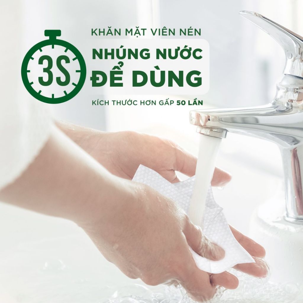 Ảnh Khăn tắm, khăn mặt nén du lịch Yko chất liệu 100% sợi tư nhiên và rayon, phù hợp đi công tác du lịch 4