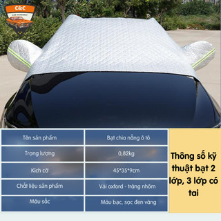 Bạt che nắng kính lái ô tô 2 lớp - 3 lớp tráng bạc cao cấp. Bạt phủ che nắng kính lái ô tô