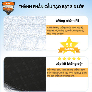 Bạt che nắng kính lái ô tô 2 lớp - 3 lớp tráng bạc cao cấp. Bạt phủ che nắng kính lái ô tô