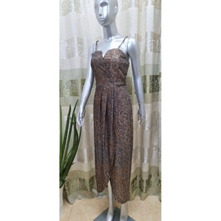 Đầm midi xếp li ánh kim vàng Alexa B