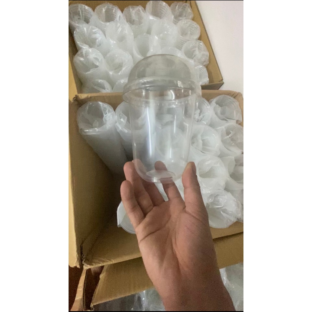 Thùng 1000 Cốc nhựa dùng một lần cho quán trà chanh, trà sữa( chưa kèm nắp)