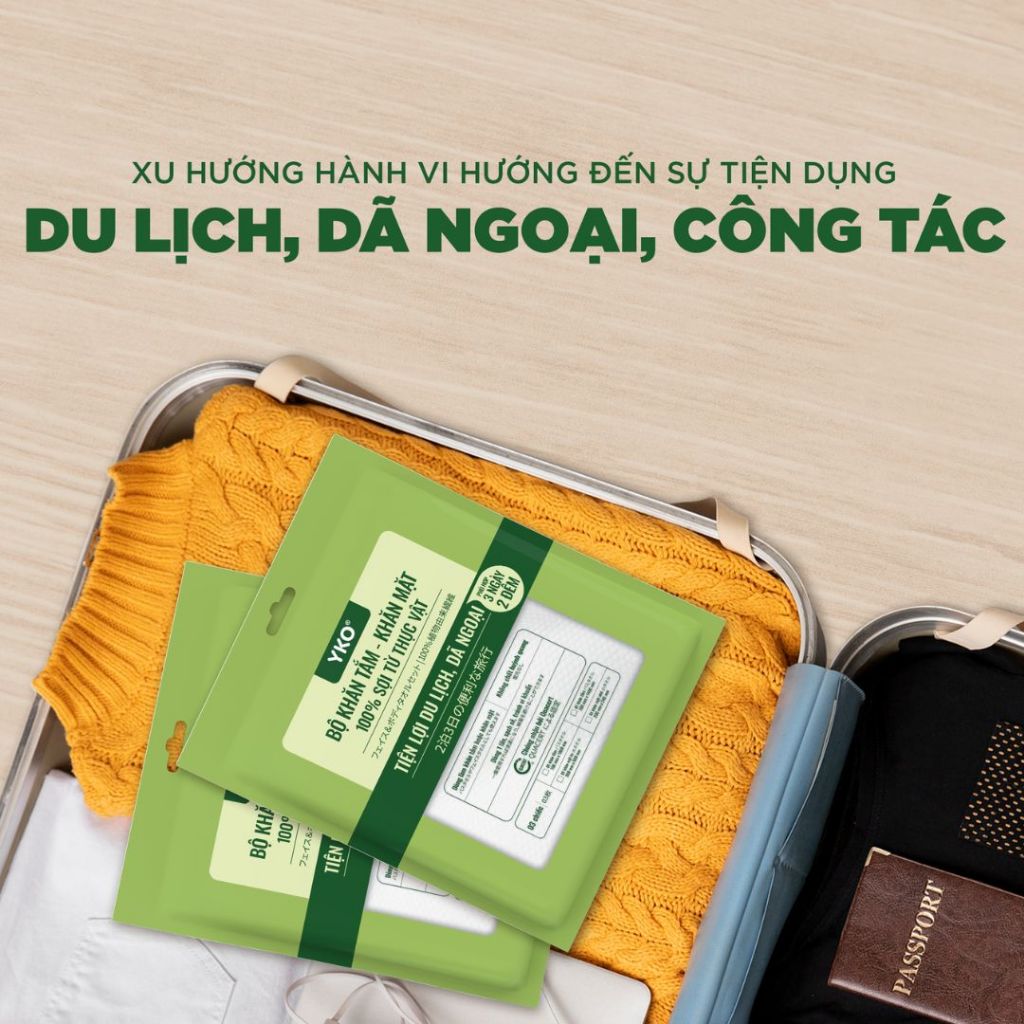 Ảnh Khăn tắm, khăn mặt nén du lịch Yko chất liệu 100% sợi tư nhiên và rayon, phù hợp đi công tác du lịch 2