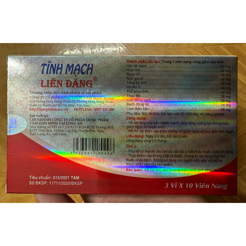 Tĩnh Mạch Liên Đăng 30 viên