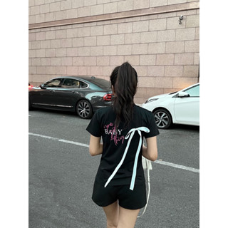 Áo Thun Nữ Baby Tee đính nơ "Baby you got this "  - Kraken Drk 250gsm cotton 2 chiều