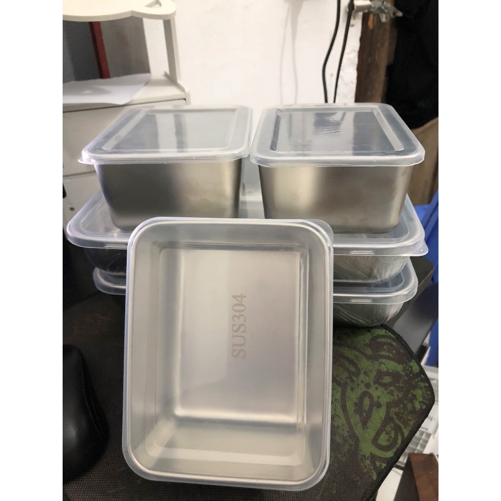 (COMBO 5) HỘP ĐỰNG THỰC PHẨM INOX 304 CAO CẤP, CHỐNG GỈ SÉT BỀN BỈ, Nắp Nhựa Đậy Kín Giữ Tươi Lâu Hơn