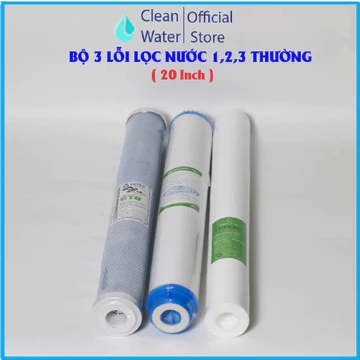 Lõi Lọc Đầu Nguồn 20 inch 1 2 3, bộ lõi lọc nước công nghiệp 20inch, bộ lõi lọc thô