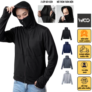Áo khoác chống nắng 2 lớp nam nữ WoO chất liệu mềm mại thoáng mát chống tia UV tốt