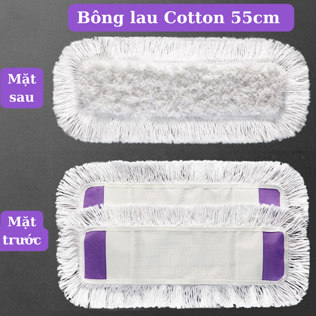 [CHỈ PHÙ HỢP VỚI CHỔI LAU CỦA SHOP] Bông lau thay thế [50CM-66CM], bông lau chổi công nghiệp, miếng lau nhanh thay thế