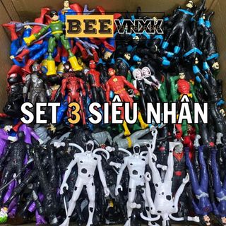 Set 3 siêu nhân Marvel, DC không trùng mẫu cao 17cm, hãng xuất dư - Mô hình Người nhện, người sắt, Captain, Venom, Hulk