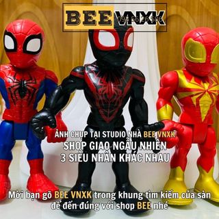 Set 3 siêu nhân Marvel, DC không trùng mẫu cao 17cm, hãng xuất dư - Mô hình Người nhện, người sắt, Captain, Venom, Hulk