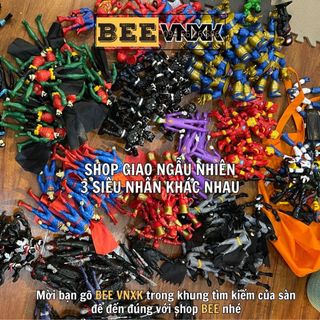 Set 3 siêu nhân Marvel, DC không trùng mẫu cao 17cm, hãng xuất dư - Mô hình Người nhện, người sắt, Captain, Venom, Hulk