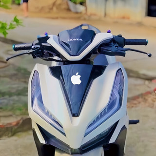 Logo Tem Quả Táo Dán Xe Trang Trí Xe Máy Xe Đạp Điện Laptop chất liệu TEM UV NỔI 3D chống nước không bay màu