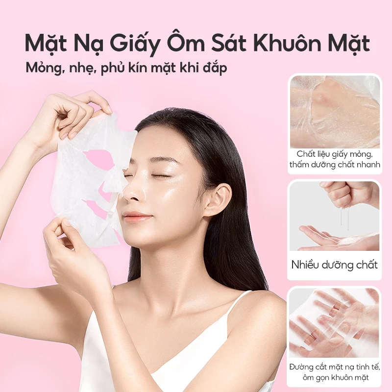 1 Hộp 10 Miếng Mặt Nạ Giấy COLORKEY LUMINOUS Vitamin B5 Hỗ Trợ Phục Hồi 25ml/miếng