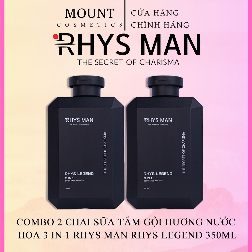 Combo 2 Chai Sữa Tắm Gội Nam RHYS MAN Hương Nước Hoa 3 in 1 Rhys Legend ...