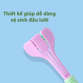 Bàn Chải Đánh Răng 3 Mặt 360 Độ Có Cạo Lưỡi Cho Trẻ Em, Người Lớn – Chữ U Ôm Sát Răng Làm Sạch Nhanh