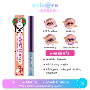 Nhũ Kẻ Mắt Đầu Cọ Mảnh Cosluxe Winky Blinky Liquild Sparkling Eyeliner 3g