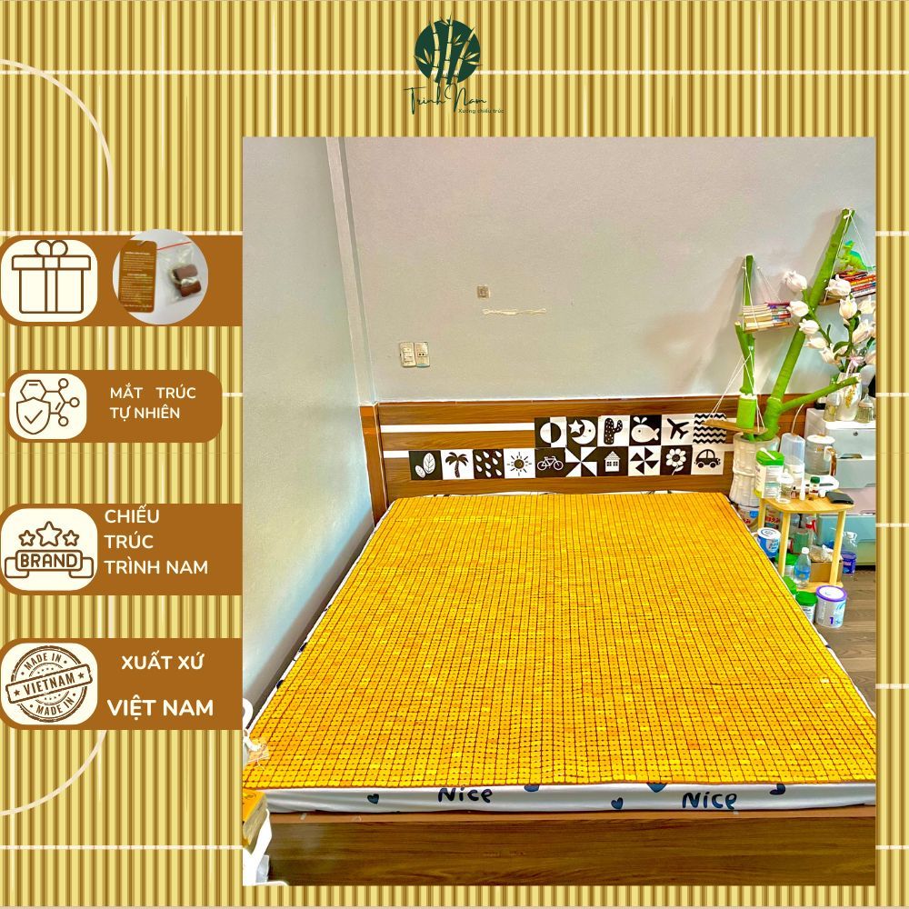 Chiếu trúc - tre hạt Việt Nam đủ kích thước ,trúc tự nhiên, giúp tuần hoàn máu tốt ( các kích thước hụt 2- 3cm )