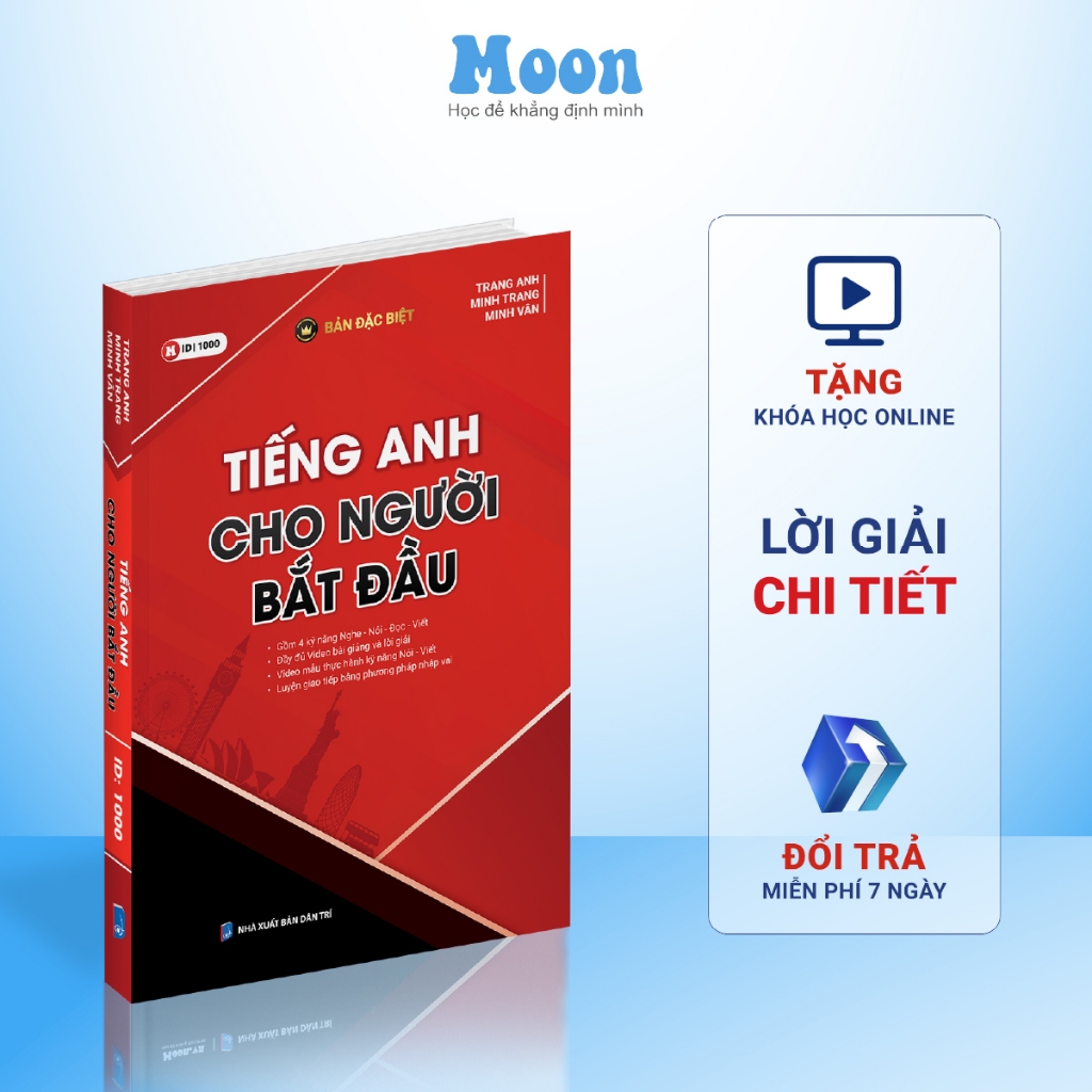 Ảnh Sách Tiếng Anh cho người bắt đầu cô Trang Anh ôn luyện thi THPTQG 2024 | Sach ID 3