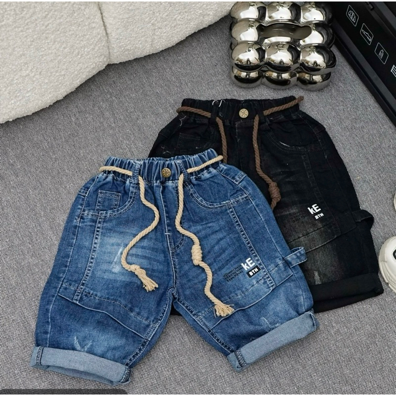 Quần ngố nam quần jean cho bé trai từ 20-55kg chất mềm mát