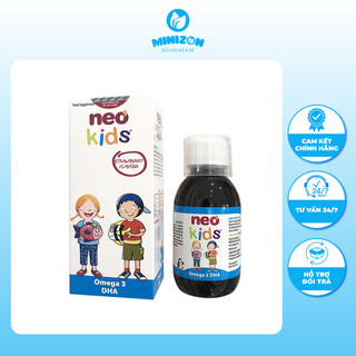 [MUA 1 TẶNG 1 QUÀ] Siro Hỗ Trợ Bổ Sung DHA Vitamin Cho Trẻ - Omega 3 DHA Neo Kids 150ml date 10/25
