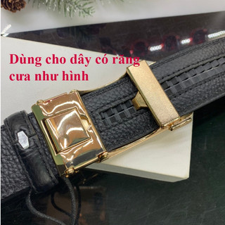 Mặt khoá thắt lưng nam cao cấp gạt tự động hợp kim chống gỉ dùng cho dây có răng cưa bản rộng 3,5cm giaynamdep699