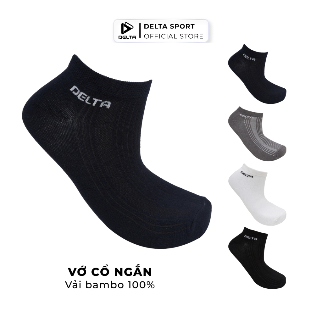Ảnh DELTA Vớ Thể Thao Cổ Ngắn Unisex Chất Cotton Cao Cấp Co Giãn 4 Chiều Thoáng Khí Thấm Hút Tốt SO001U0 2
