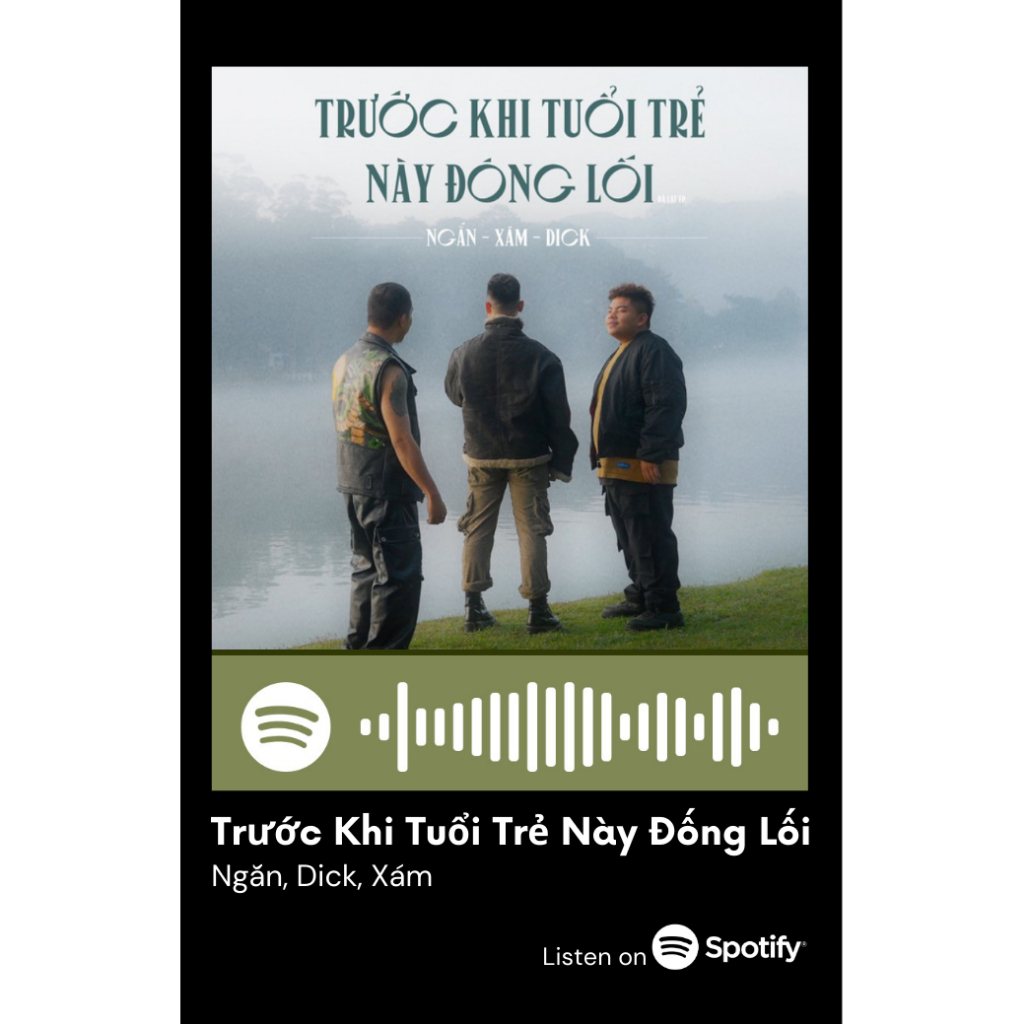 [Vui lòng đặt từ 2c]Thẻ Spotify Sống cho hết đời thanh xuân (có thể quét được mã)