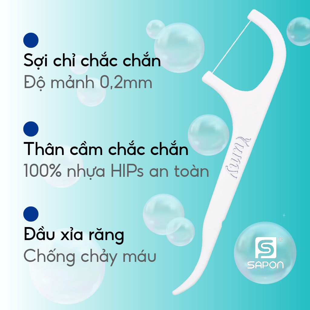 Combo 10 hộp Tăm chỉ nha khoa YUMY 50 chiếc/hộp chỉ mảnh vệ sinh răng an toàn bảo vệ nướu (TC02-130)