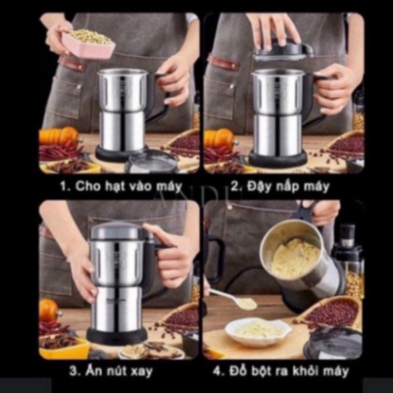 Máy xay hạt khô zojirushi nhật, xay bột, gia vị đa năng, 6 lưỡi dao cực bén, chất liệu inox SP25