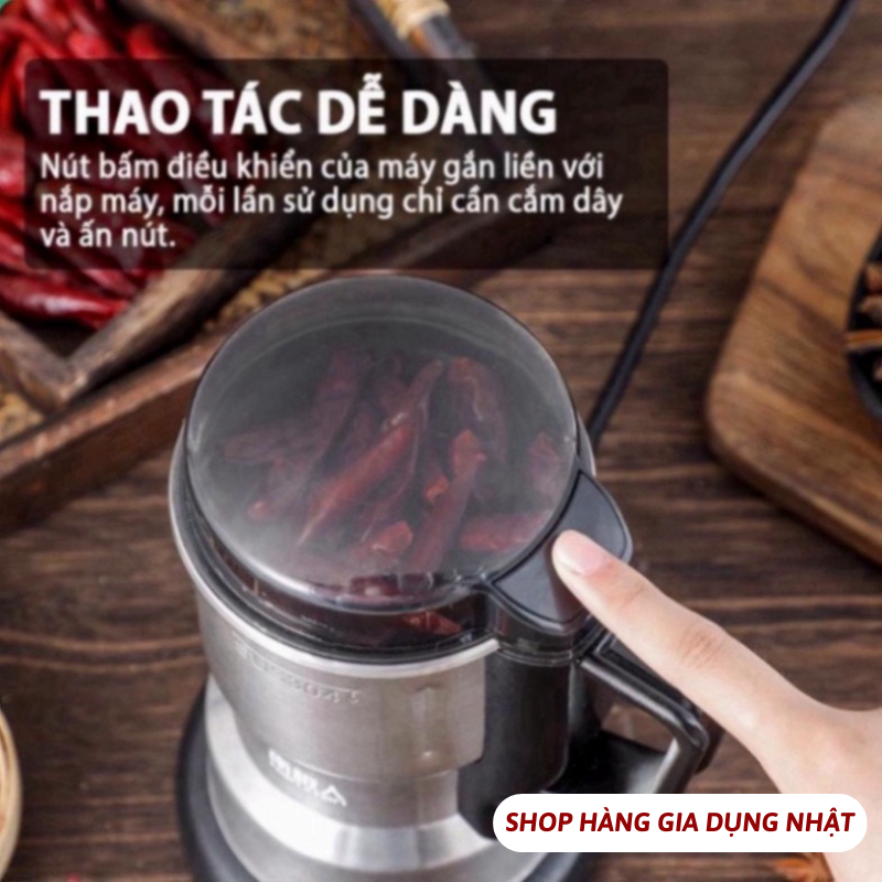 Máy xay hạt khô zojirushi nhật, xay bột, gia vị đa năng, 6 lưỡi dao cực bén, chất liệu inox SP25