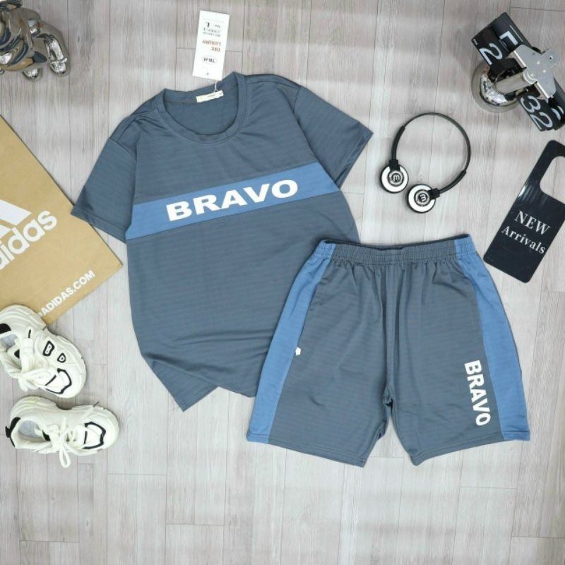 Bộ bé trai bravo chất xước thái,phong cách thể thao mát mẻ thông thoáng size cho bé trai từ 30-42kg