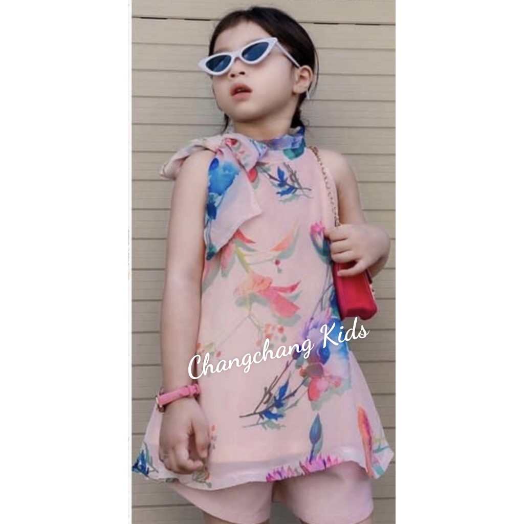 Set áo yếm nơ quần đùi cho bé, phù hợp cho mẹ và bé 3,4,5,6,7,8,9,10,12,13,14,15 tuổi