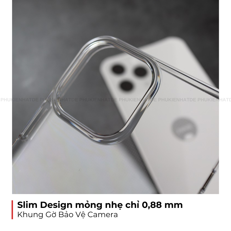 Ốp lưng dành cho iphone Slimcase WK One Trong Suốt Chống Ố Vàng - phukienhatde