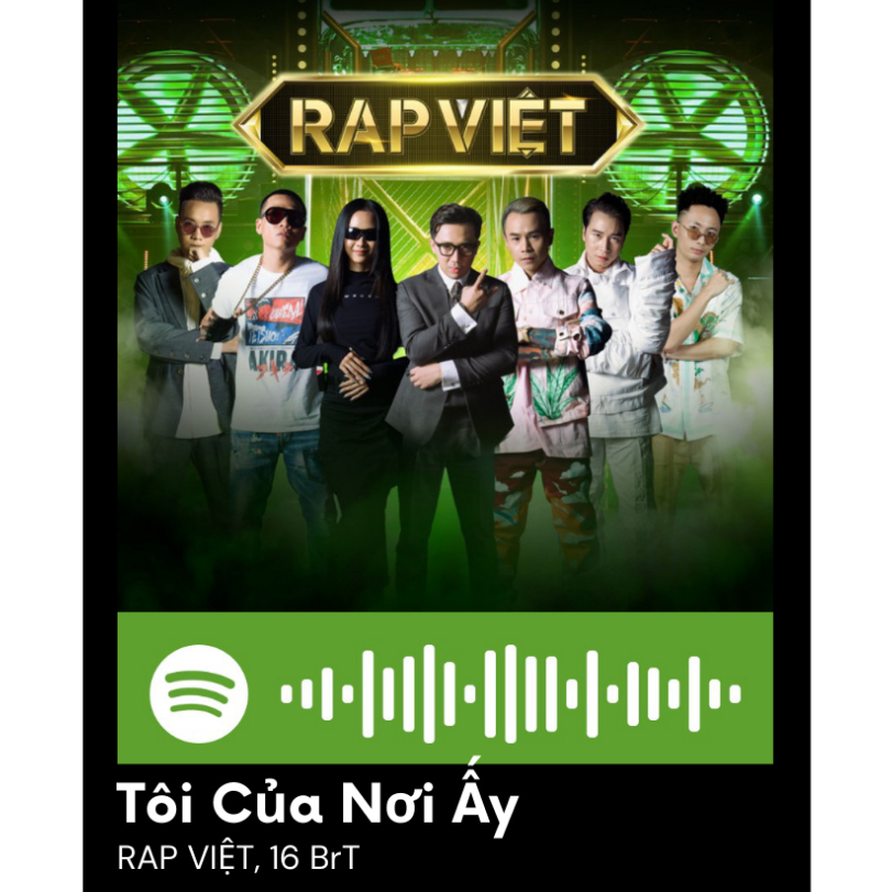 [Vui lòng đặt từ 2c]Thẻ Spotify Rap Việt mùa 1 (có thể quét được mã)