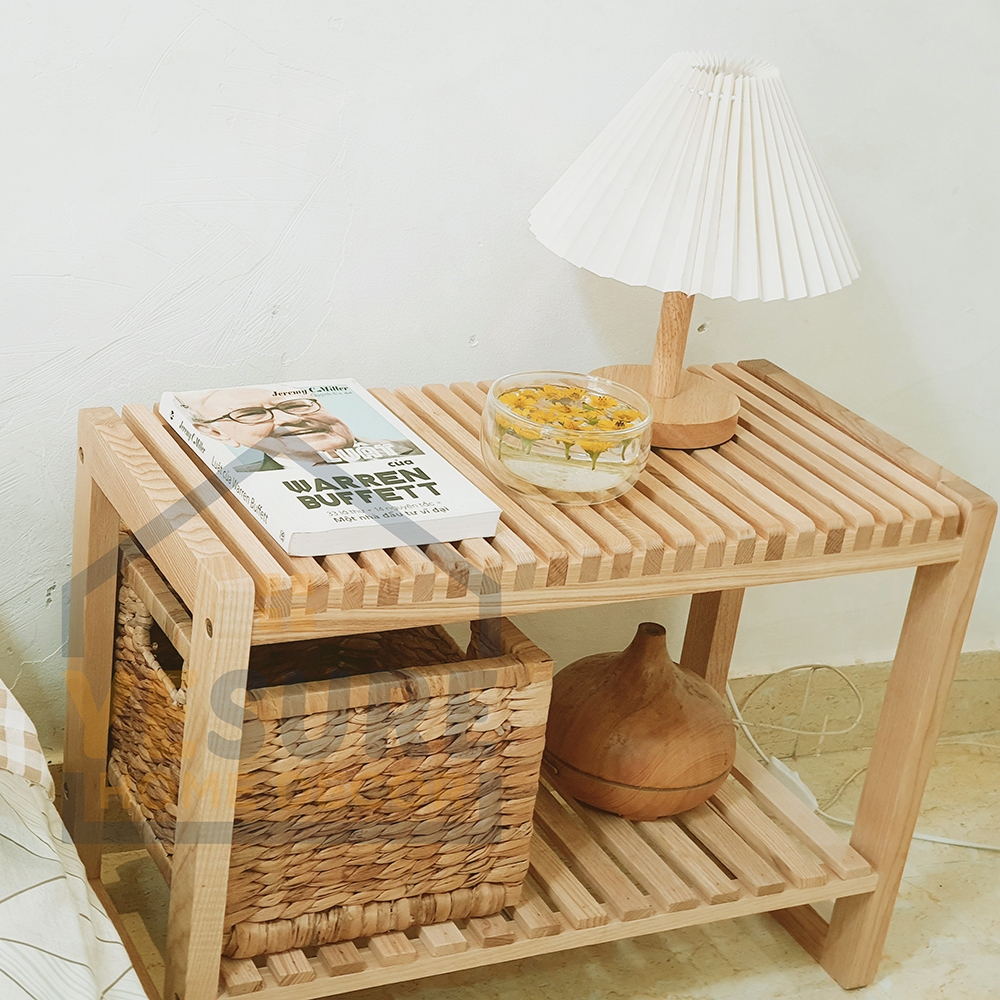 Ảnh Kệ Gỗ Để Giầy Gỗ Tần Bì Tab Đầu Giường Kích Thước 65x50x27 Thiết Kế Thẩm Mỹ Lắp Đặt Dễ Dàng YESURE - Hàng chính hãng 3