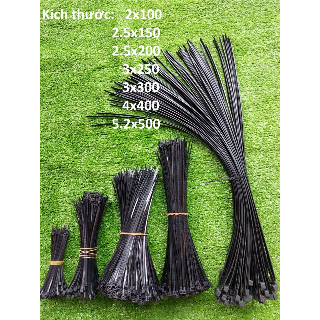 Bịch 1000 Sợi Dây Rút Đen, Thít Nhựa Đen 10cm 15cm 20cm 25cm 30cm 40cm ...