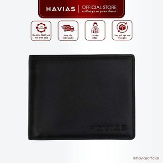 VENUS2 HAVIAS ví ngang đựng tiền nhiều ngăn da bò thật 100%