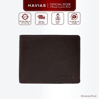 VENUS2 HAVIAS ví ngang đựng tiền nhiều ngăn da bò thật 100%